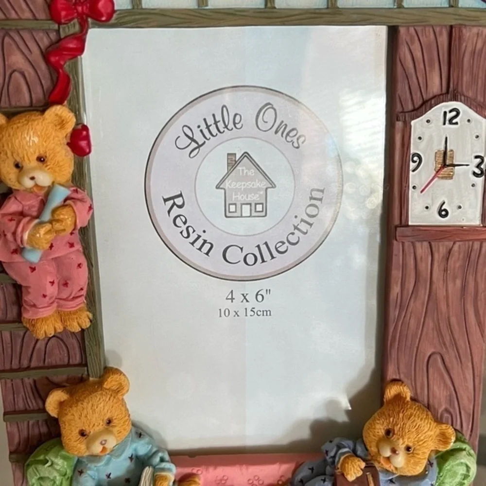 Little Ones Resin Collection Teddy Bears 4 x 6 Photo Picture Frame Standing New